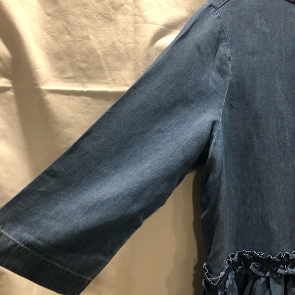 BEACH Lunch Lounge chambray peplum shirt. - Picture 5 of 12